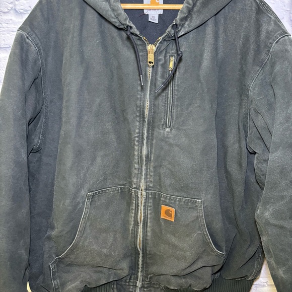 Carhartt Active Hooded Jacket Quilt Lined Mens 2XL Tall 101540 316 Green - Picture 16 of 16